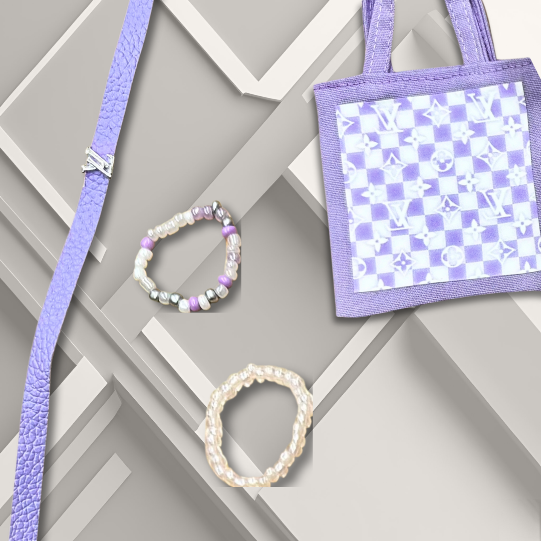Lilac Gingham Maxi Sun Dress for 11.5” Fashion Dolls