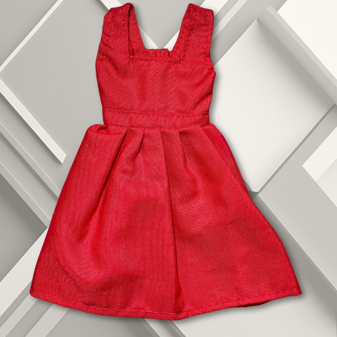 Red sun dress for 11.5" curvy Barbie fashion doll.