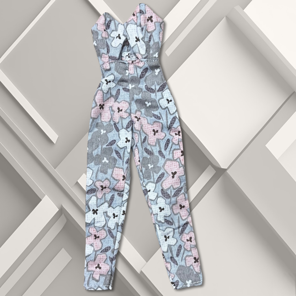 Gray Pink and White Jumpsuit for 11.5" Barbie Fashion Doll