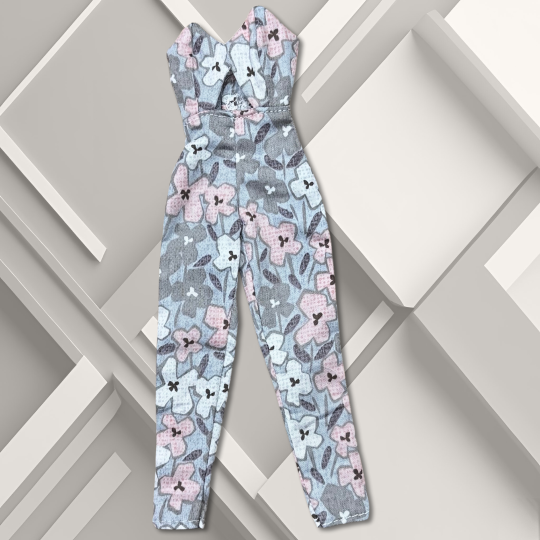Gray Pink and White Jumpsuit for 11.5" Barbie Fashion Doll