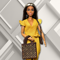 Mustard Capri Bodysuit with Bag and Tote for Curvy 11.5" Fashion Doll