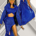 Shimmering Hooded Desert Princess Two Piece Gown for 11.5" and 12" Fashion Dolls