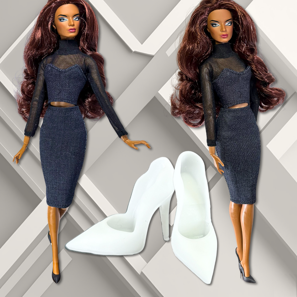 LaidBack Designer Inspired High Heel Shoes for 11.5" and 12" Fashion Dolls