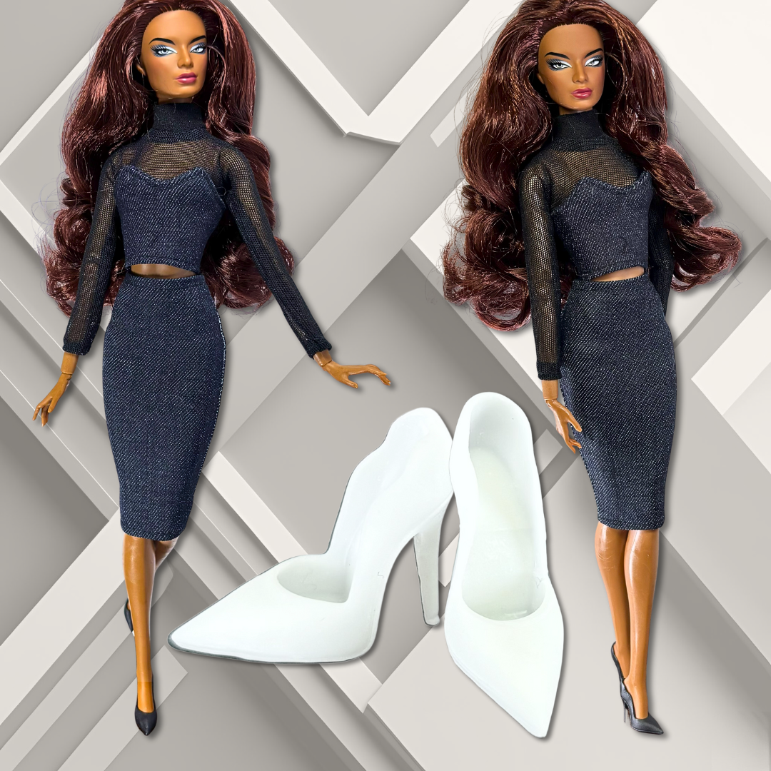 LaidBack Designer Inspired High Heel Shoes for 11.5" and 12" Fashion Dolls