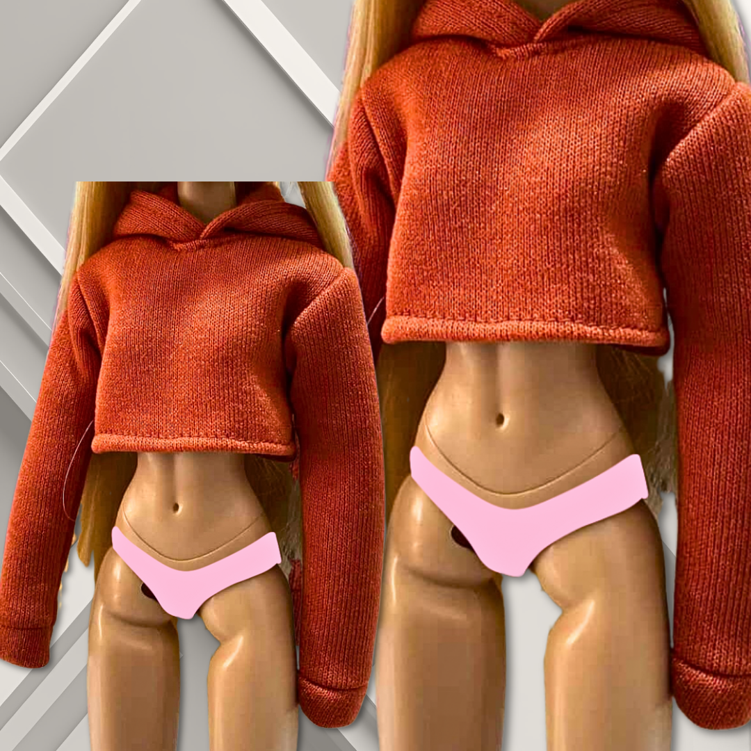 Simple Cropped Hoodie