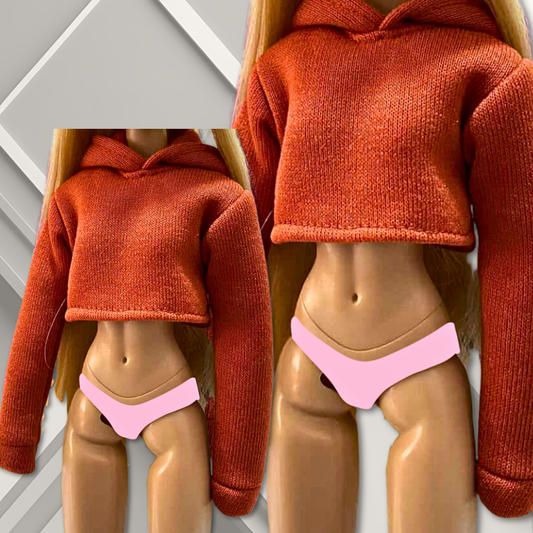 Simple Cropped Hoodie