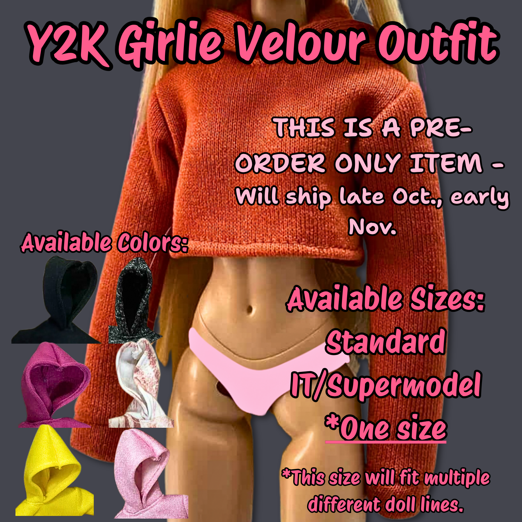 PRE- ORDER - Simple Cropped Hoodie - Ships Later This Month