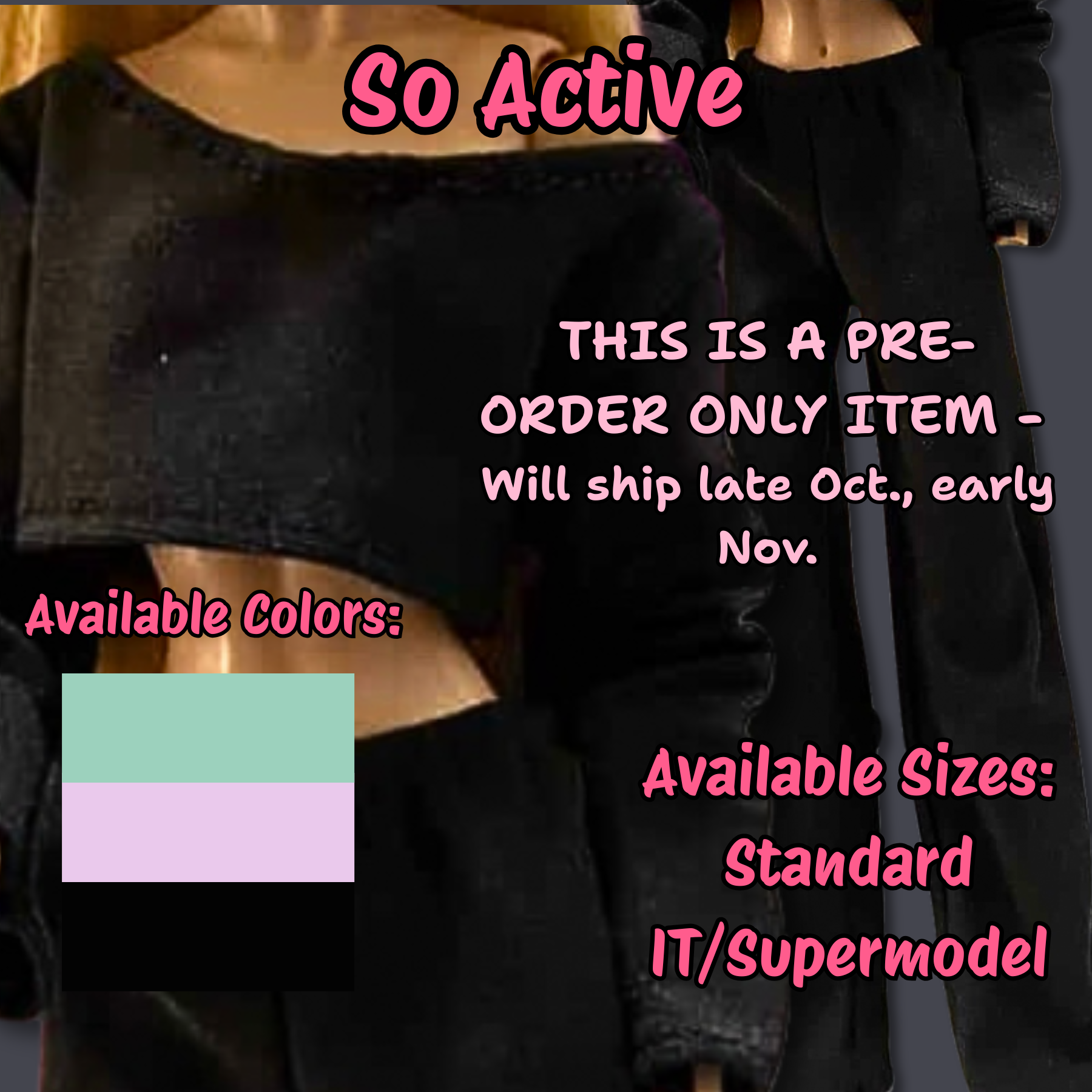 PRE- ORDER - So Active Set - Ships Later This Month