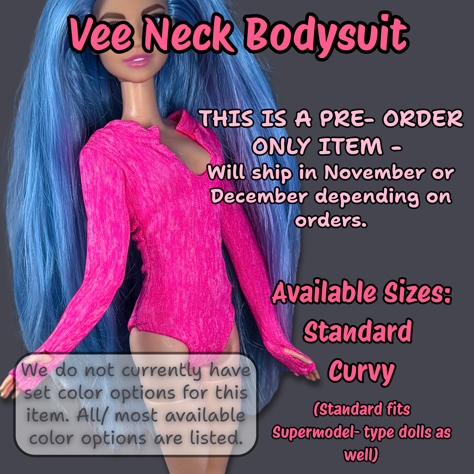 PRE- ORDER - Bodysuits - Ships Once Minimum Order is Met