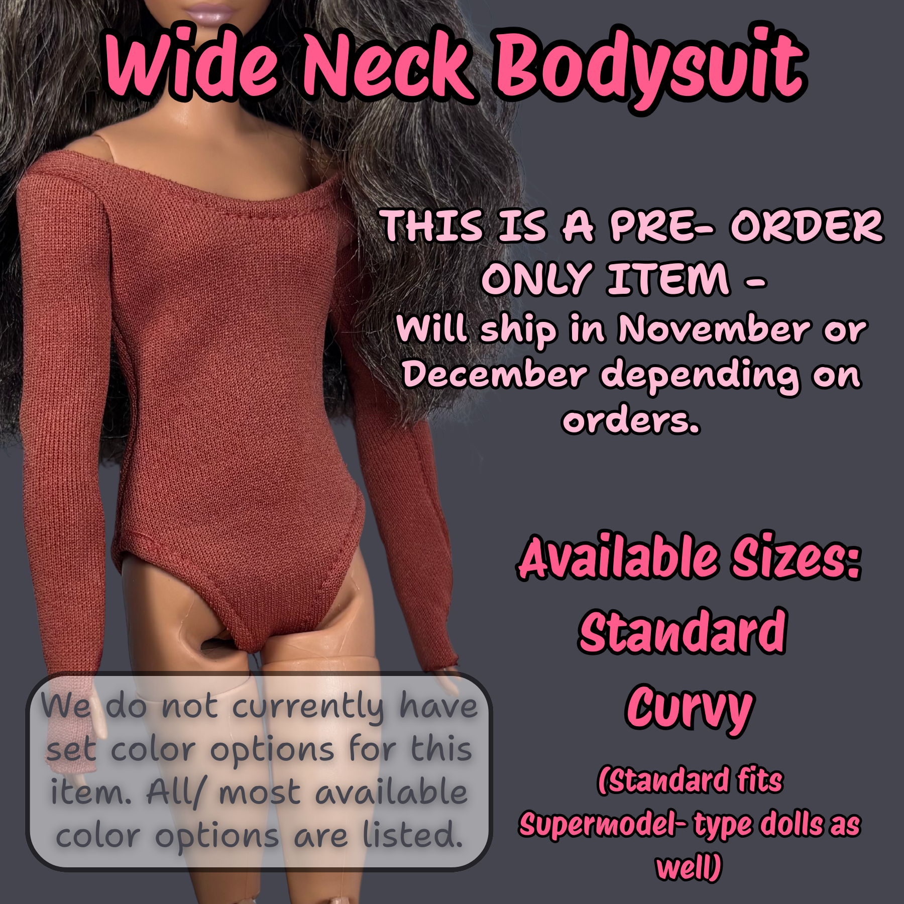 PRE- ORDER - Bodysuits - Ships Once Minimum Order is Met